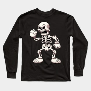 Angry Skeleton Long Sleeve T-Shirt